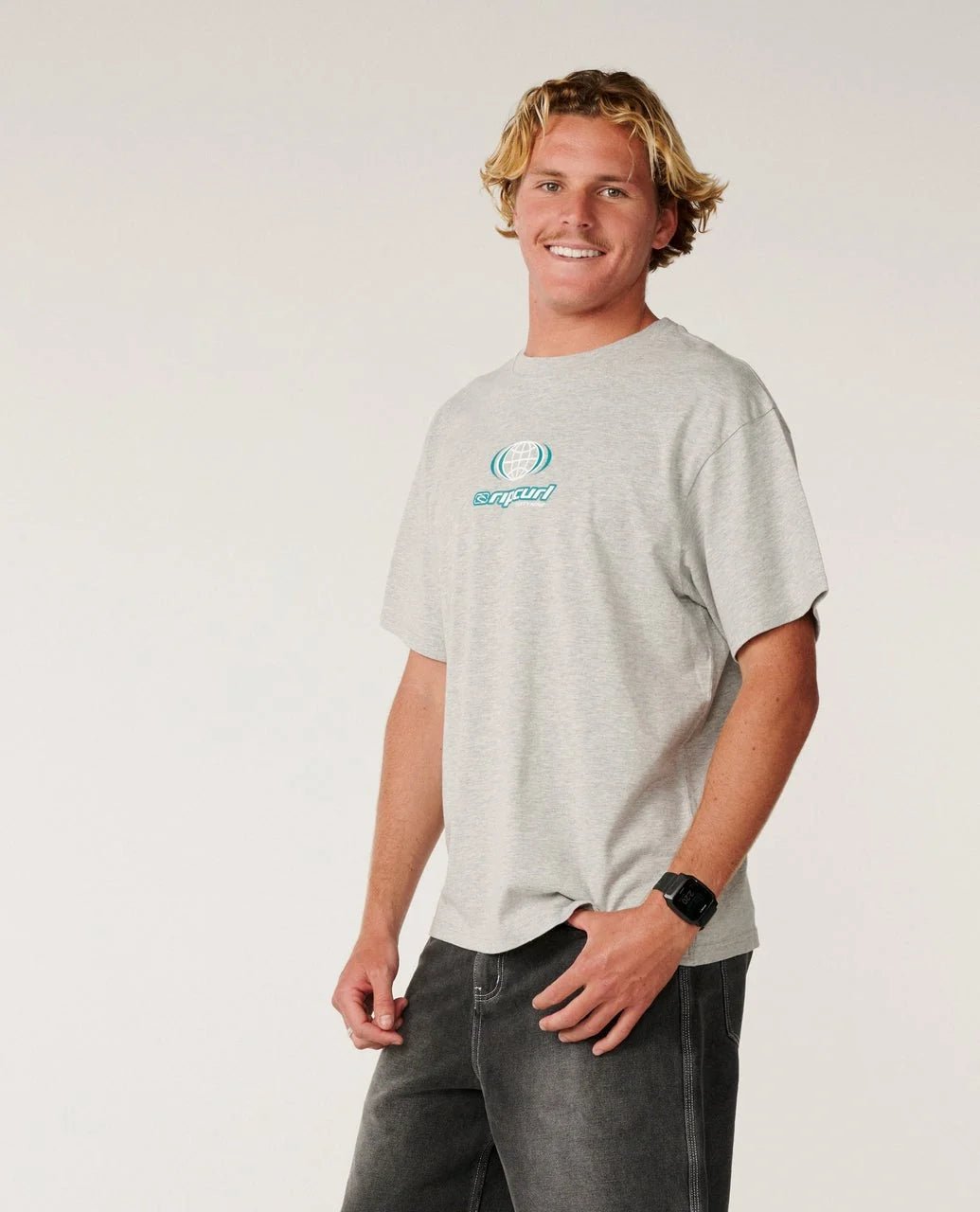 ARCHIVE GLOBAL TEE -Rip Curl14LMTE-Grey Marle-XS