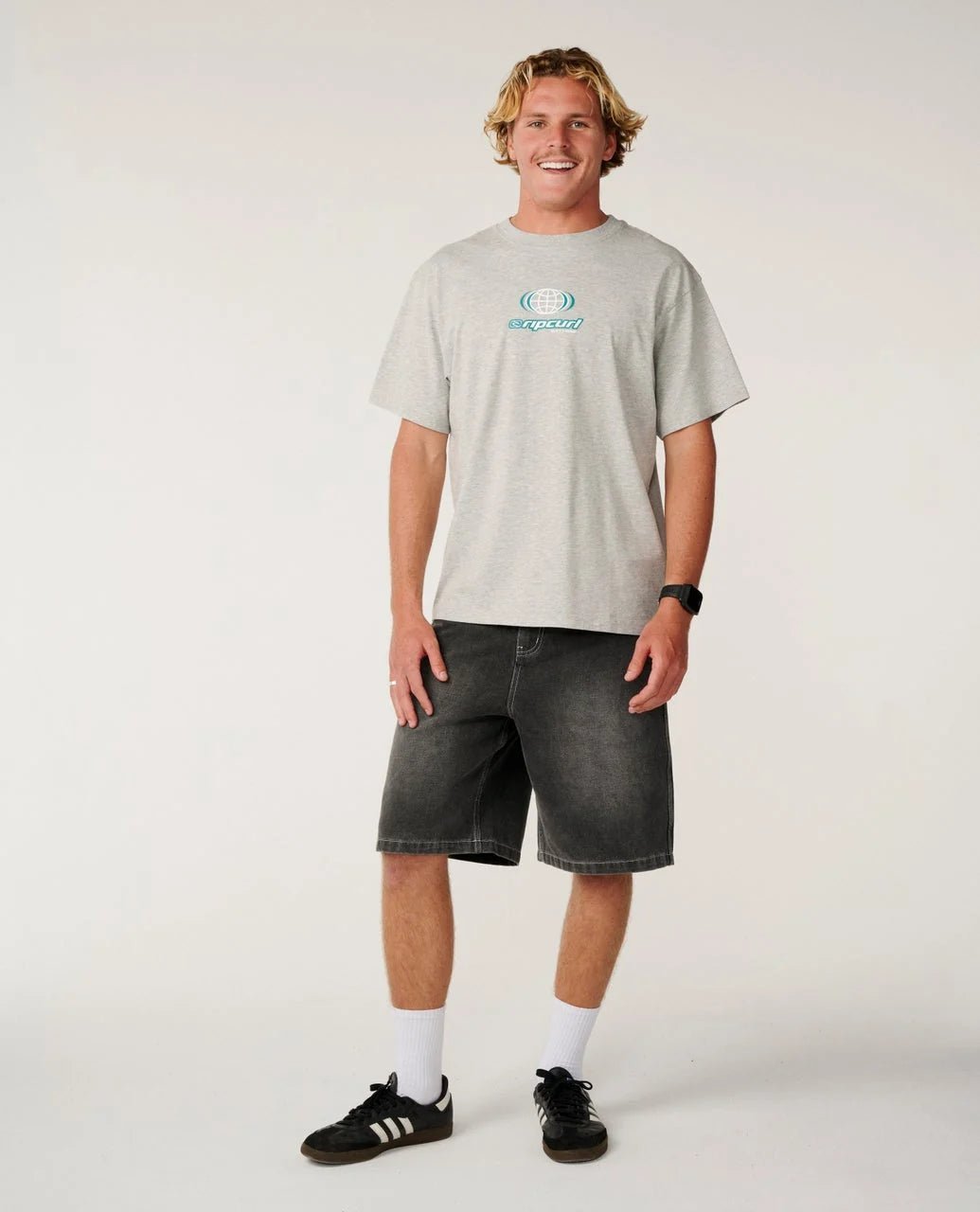 ARCHIVE GLOBAL TEE -Rip Curl14LMTE-Grey Marle-XS