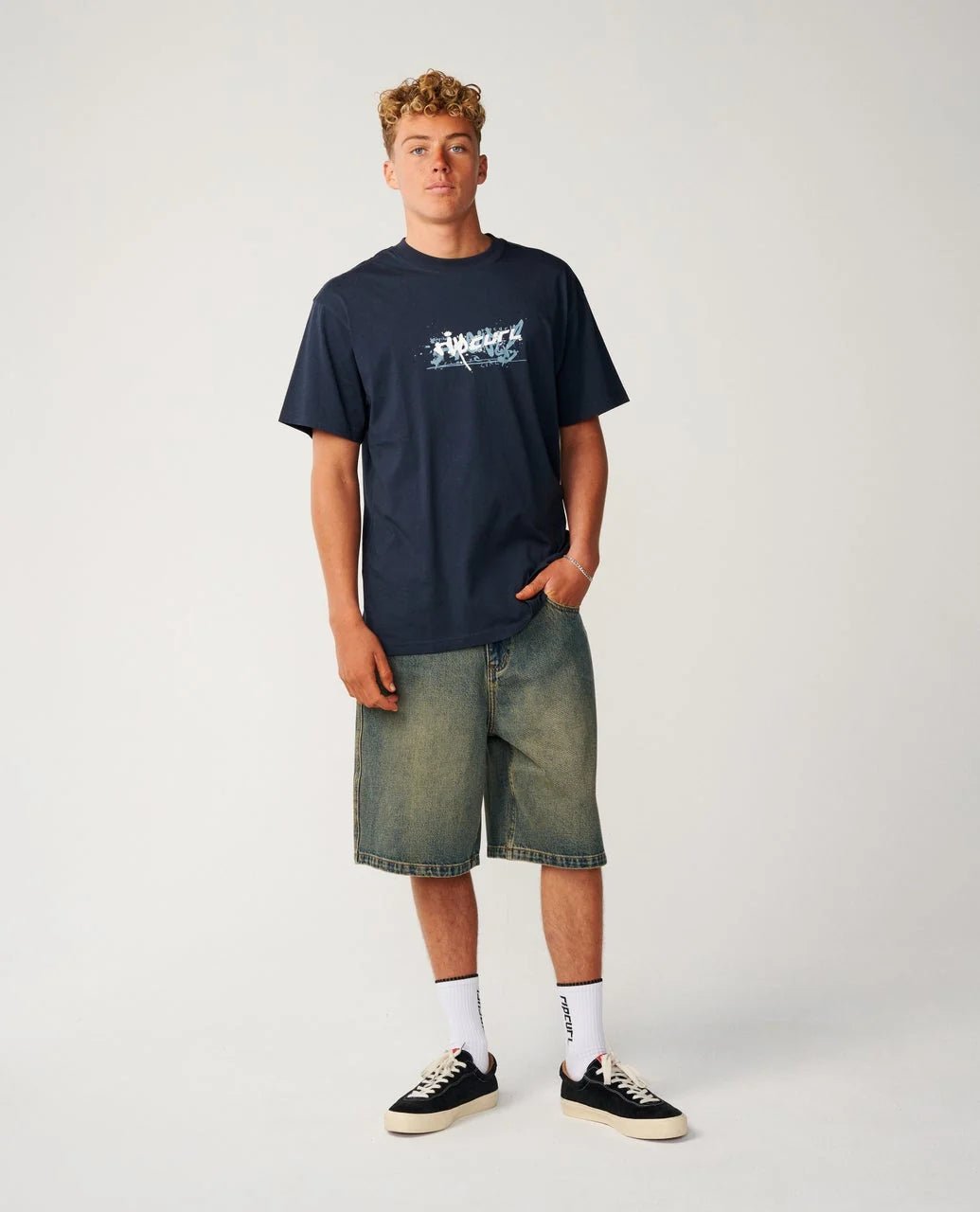 ARCHIVE MASHUP TEE -Rip Curl130MTE-DARK NAVY-XS