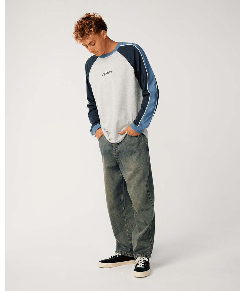 ARCHIVE SANDMAN PANEL LS TEE -Rip Curl13CMTE-GREY MARLE-S