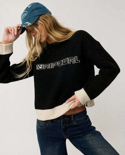 ARCHIVE: SCRIPT KNIT -Rip Curl049WKN-BLACK-XS