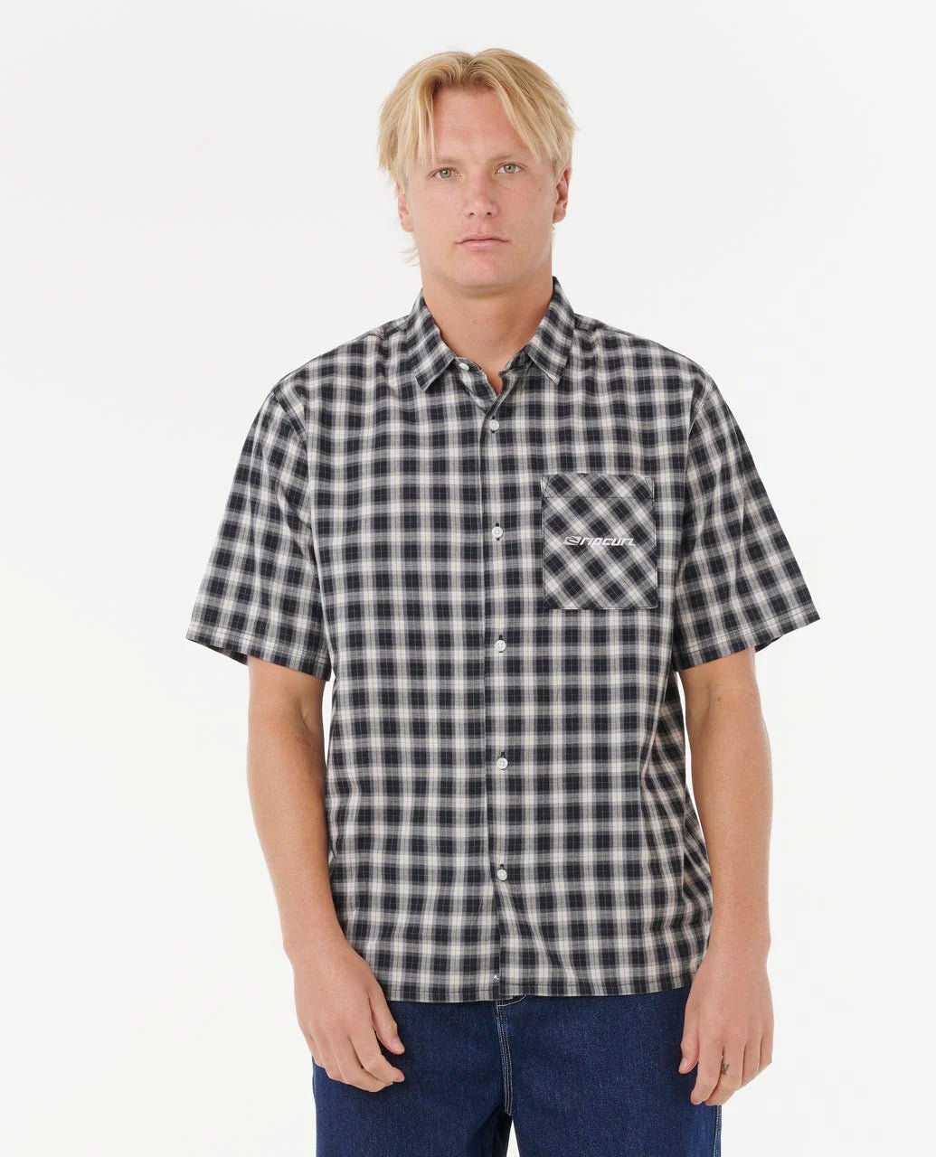 ARCHIVE SCRIPT PLAID S/S SHIRT - Rip Curl05VMSH-BLACK-M