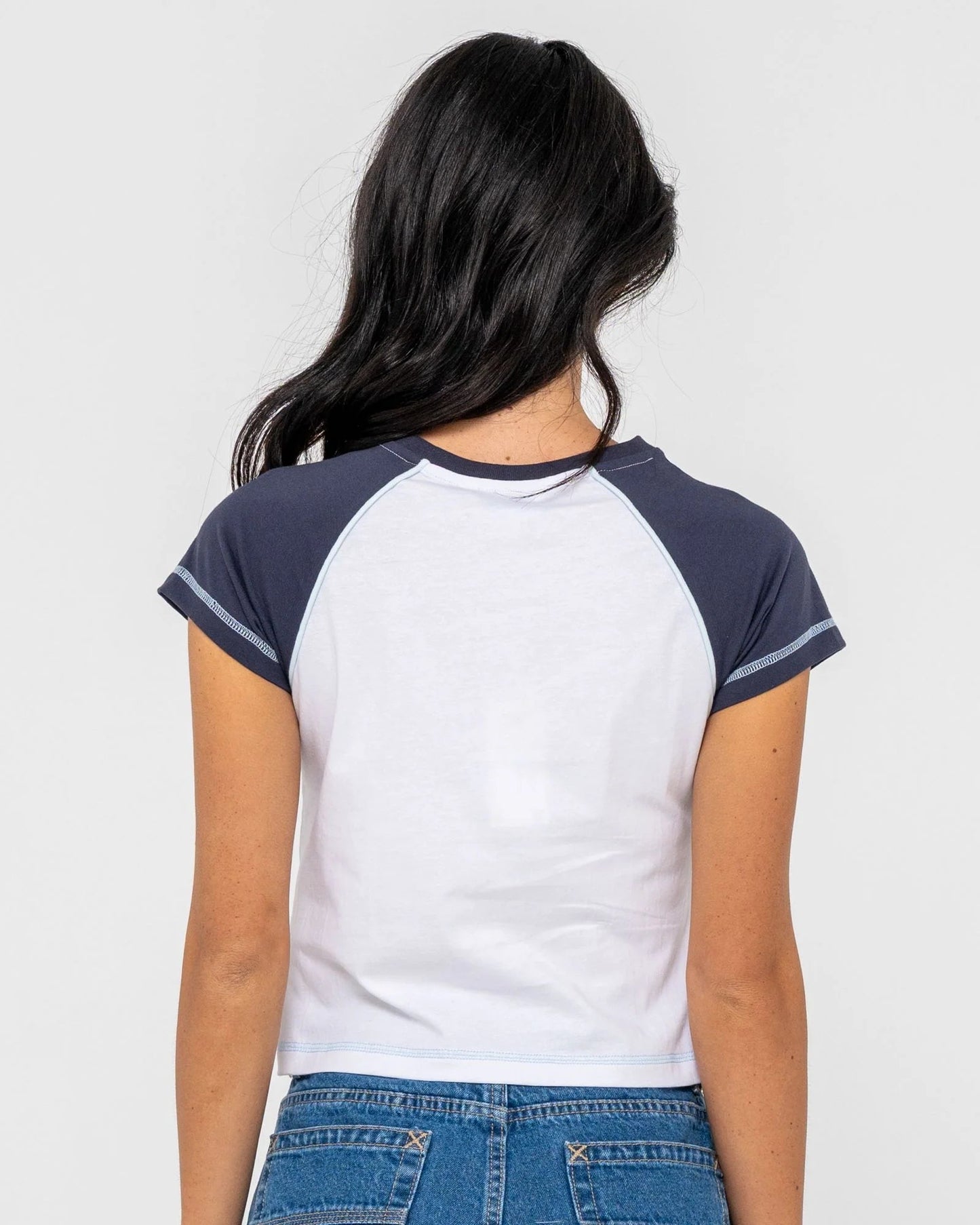 ARCHIVED RAGLAN MINI TEE - RustyTTL1445-WHITE-6