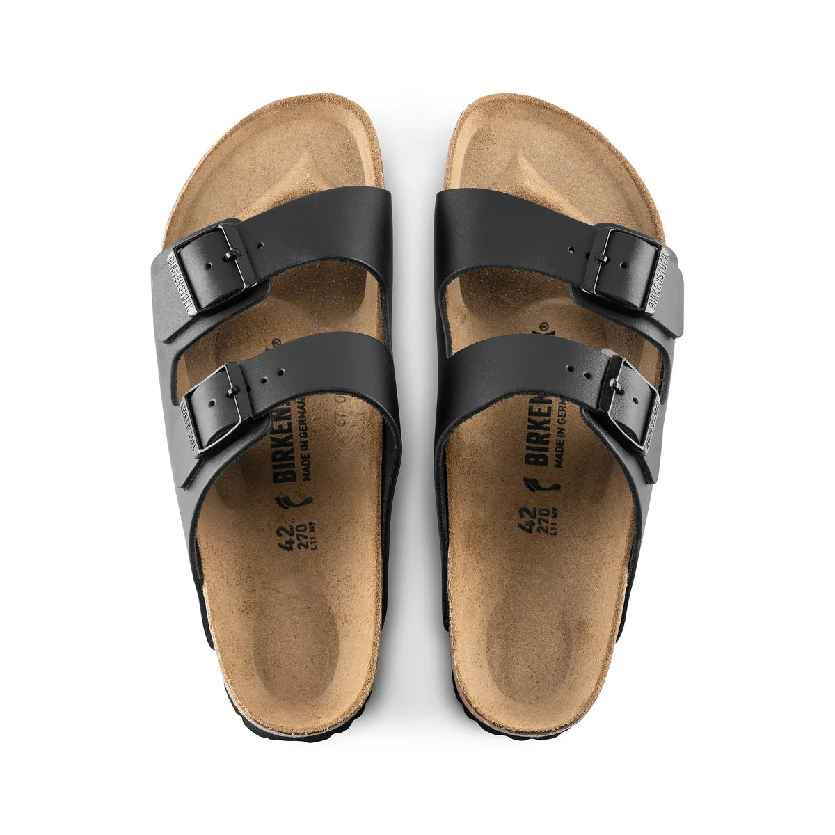 Arizona Black Smooth Leather Narrow