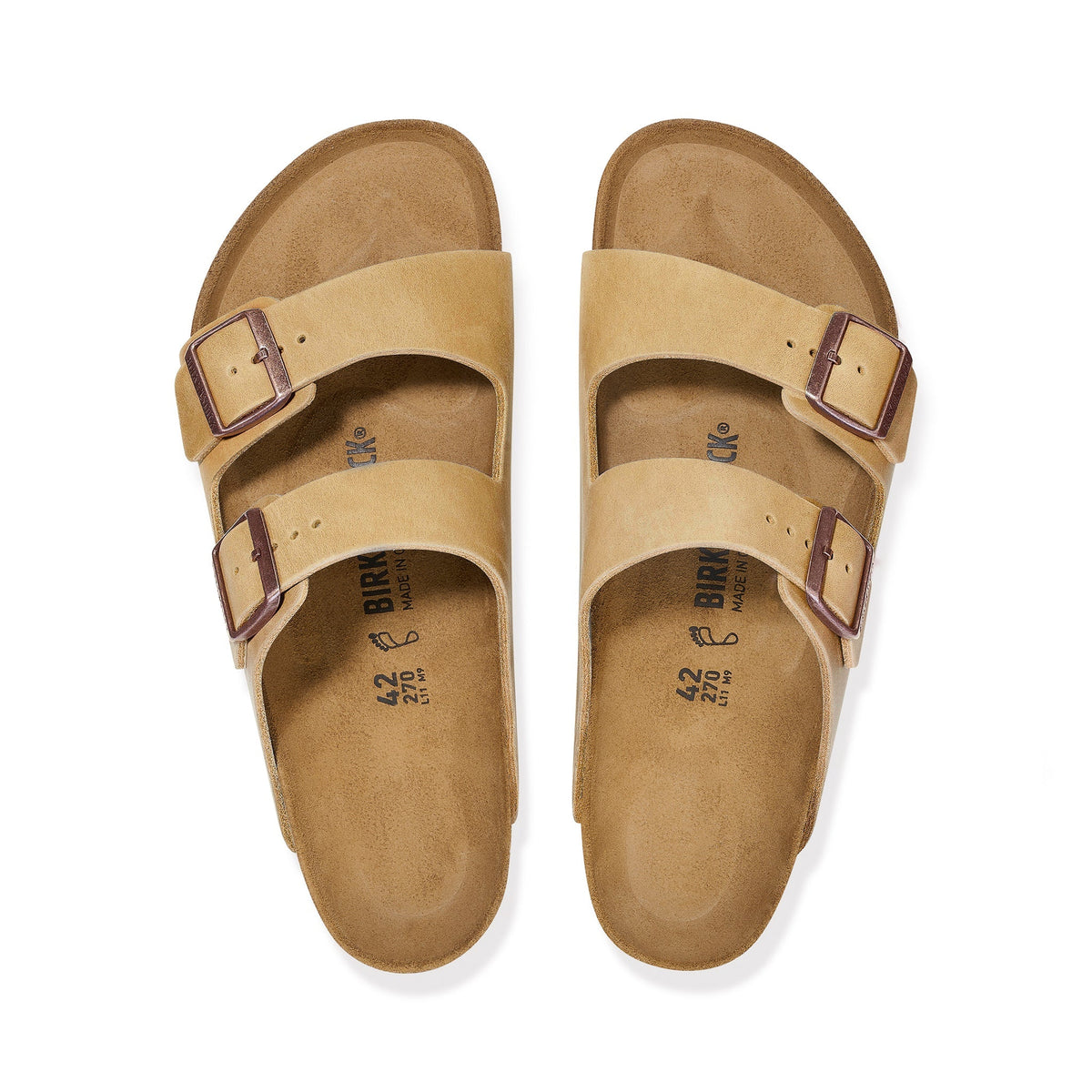 Arizona Tabacco Brown Oiled Leather Narrow -Birkenstock352203-35