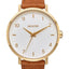 Arrow Leather Watch - Nixon3608700869988 - Gold/White/Saddle