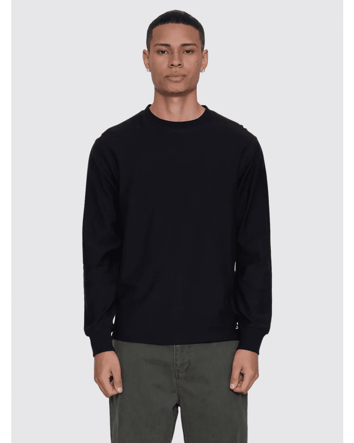 Arts & Industrial Slub Waffle Long Sleeve Tee - ThrillsTA26-165B-Black-S