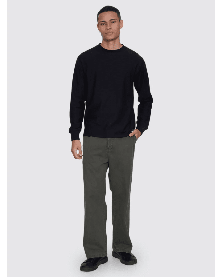 Arts & Industrial Slub Waffle Long Sleeve Tee - ThrillsTA26-165B-Black-S