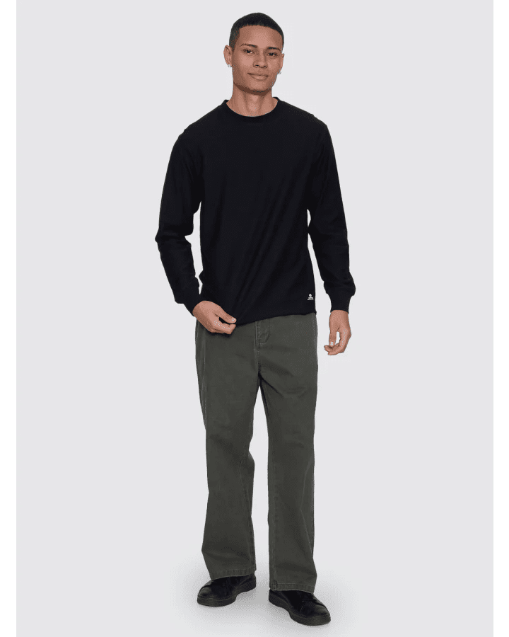 Arts & Industrial Slub Waffle Long Sleeve Tee - ThrillsTA26-165B-Black-S