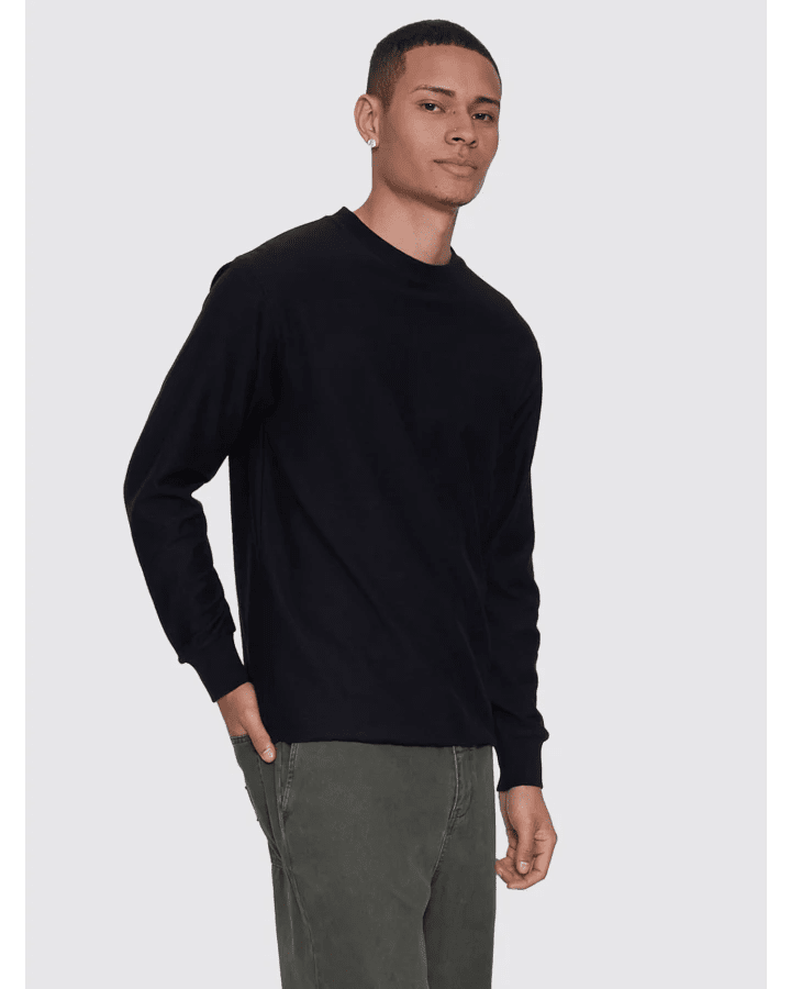 Arts & Industrial Slub Waffle Long Sleeve Tee - ThrillsTA26-165B-Black-S