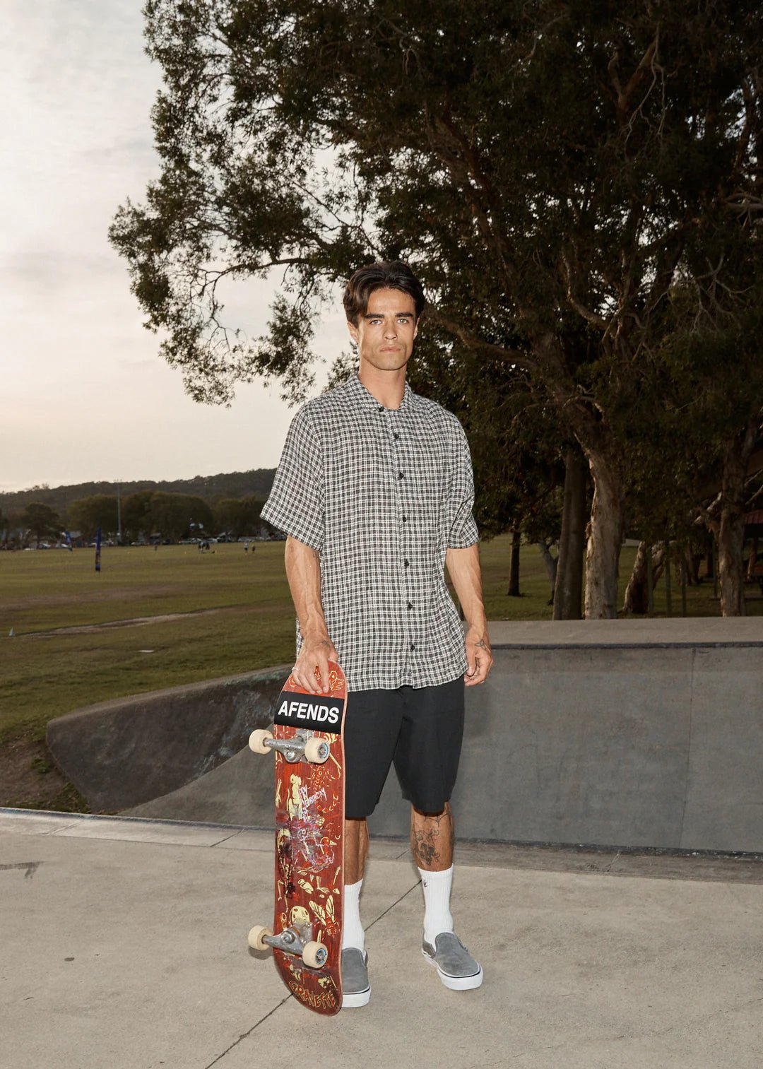 Asta - Seersucker Regular Shirt - AfendsM233257 - STEEL CHECK - S