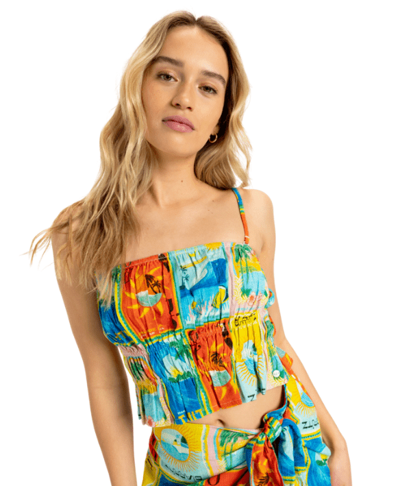 Atlas Palmy Daze Young Womens Top - RoxyERJWT03669 - XBYR - Atlas Atlas Print - L