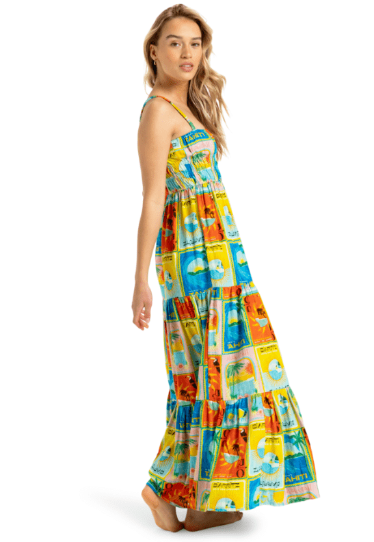 Atlas Sunshine Costline Maxi Womens Dress - RoxyERJWD03892 - XBYR - Atlas Atlas Print - L