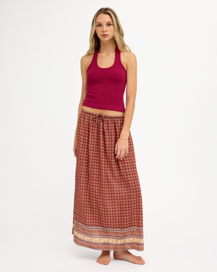 AURORA MAXI SKIRT -RoxyURJWK03060-DUSTY ORANGE-XS