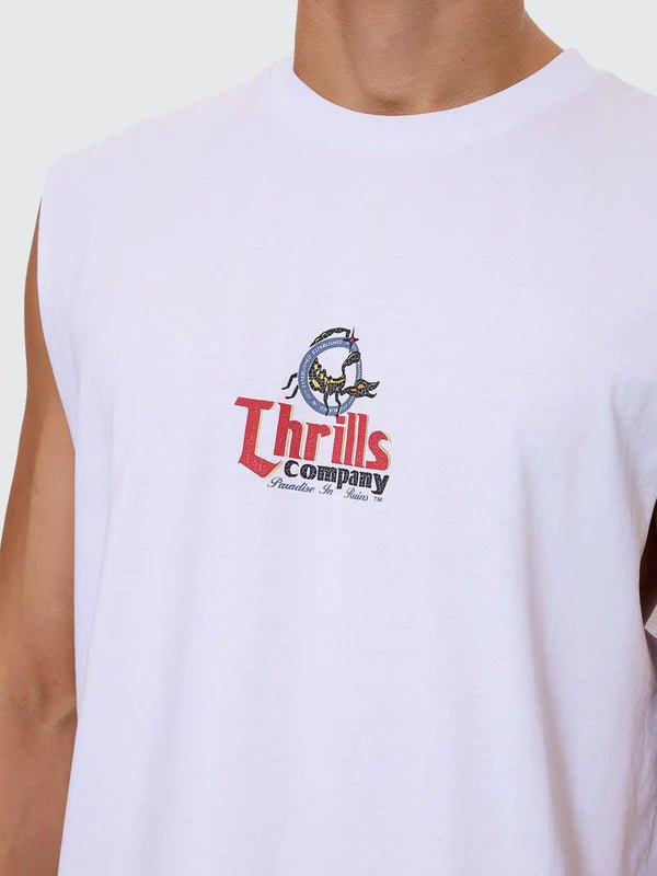 Banquet Merch Fit Muscle Tee - ThrillsTR25-123A-White-S