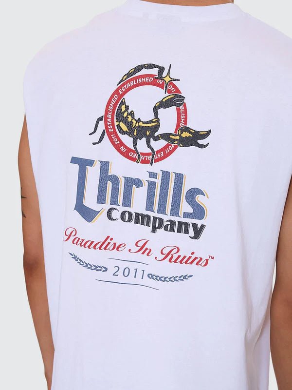Banquet Merch Fit Muscle Tee - ThrillsTR25-123A-White-S