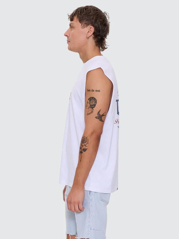 Banquet Merch Fit Muscle Tee - ThrillsTR25-123A-White-S