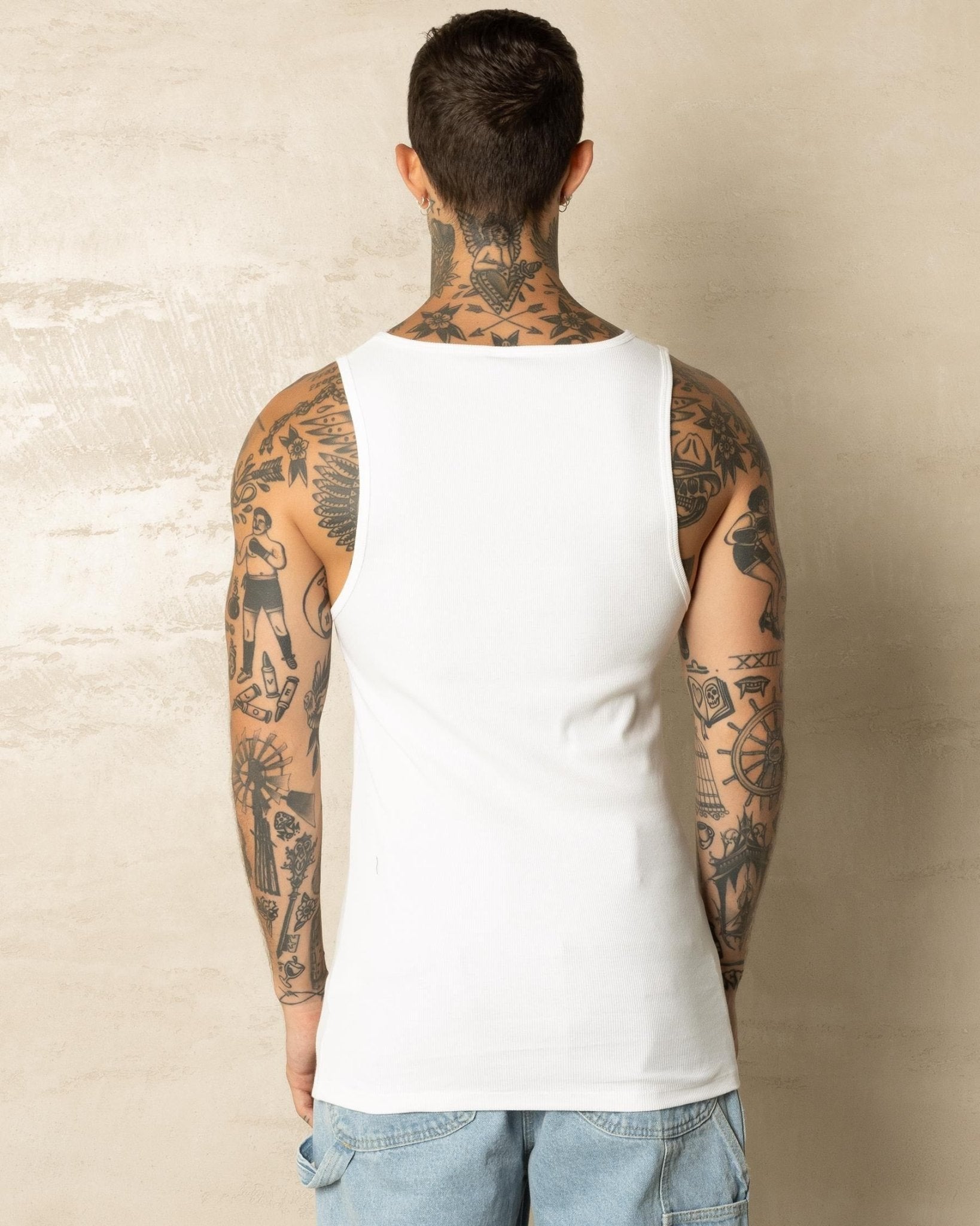 Basic Singlet 3 Pack Classic Rib Singlet - DickiesDM324 - SV04 - White - S