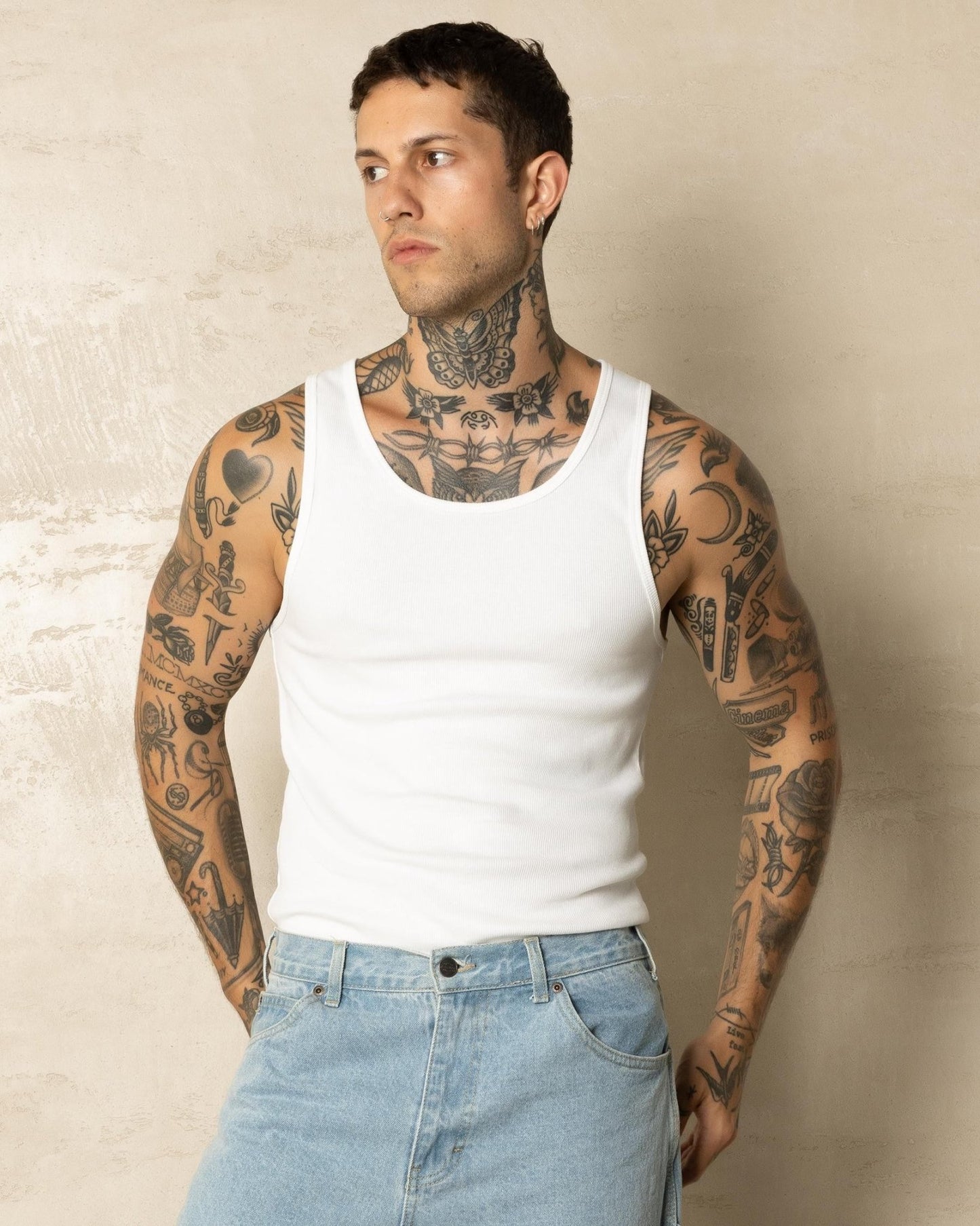 Basic Singlet 3 Pack Classic Rib Singlet - DickiesDM324 - SV04 - White - S