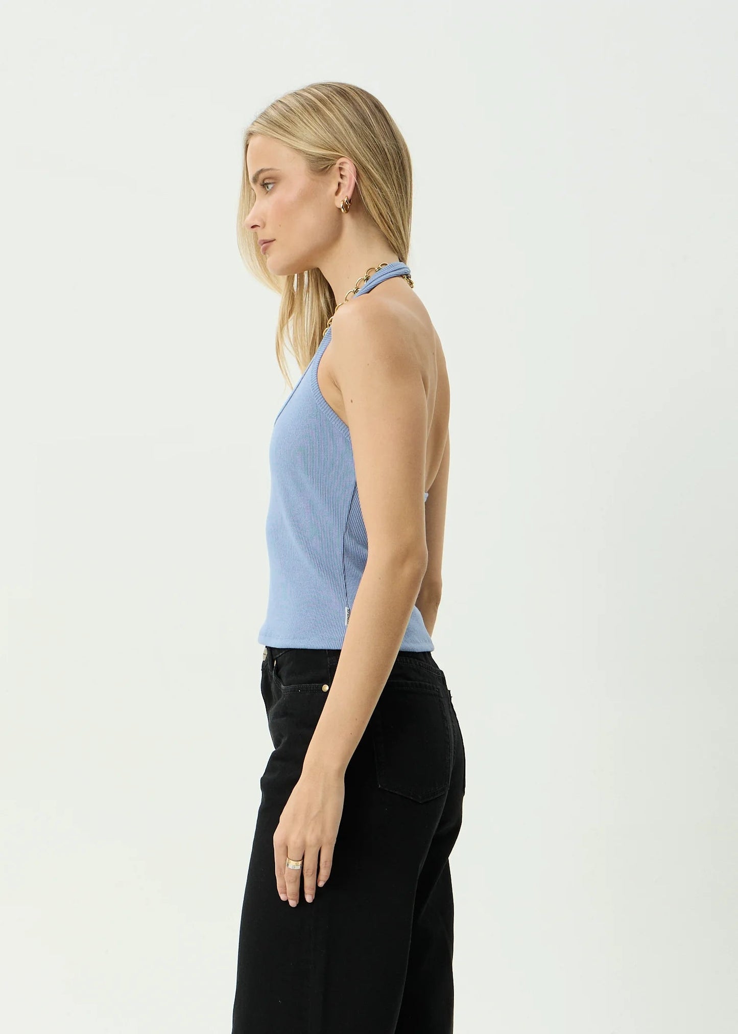 Basis - Organic Rib Halter -AfendsW250098-SLATE BLUE-XS
