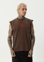 Bats - Recycled Sleeveless Tee - AfendsM253085 - COFFEE - S