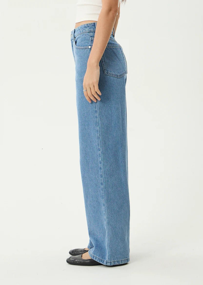 Bella - Denim Wide Leg Baggy Jean - AfendsW250459- Worn Blue-24