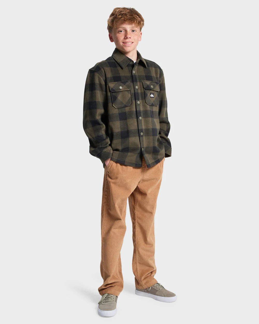 BERING STRAIT CHECK SHIRT YTH - QuiksilverEQBPF03023-BERING STRAIT GRAPE LEAF-XS/8