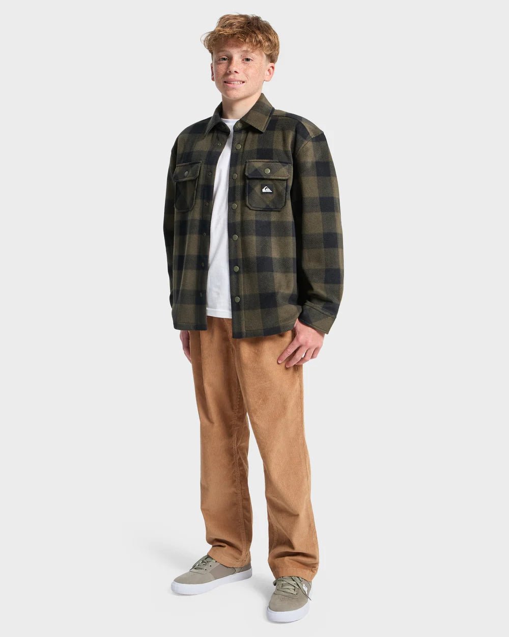 BERING STRAIT CHECK SHIRT YTH - QuiksilverEQBPF03023-BERING STRAIT GRAPE LEAF-XS/8