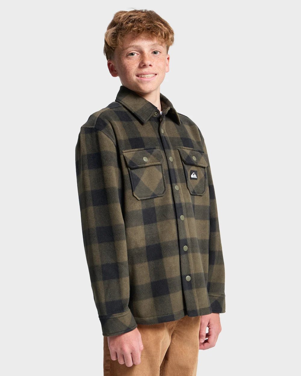 BERING STRAIT CHECK SHIRT YTH - QuiksilverEQBPF03023-BERING STRAIT GRAPE LEAF-XS/8