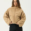 Berlin Check - Reversible Recycled Polar Fleece Jacket - AfendsW262581-ALMOND-XS