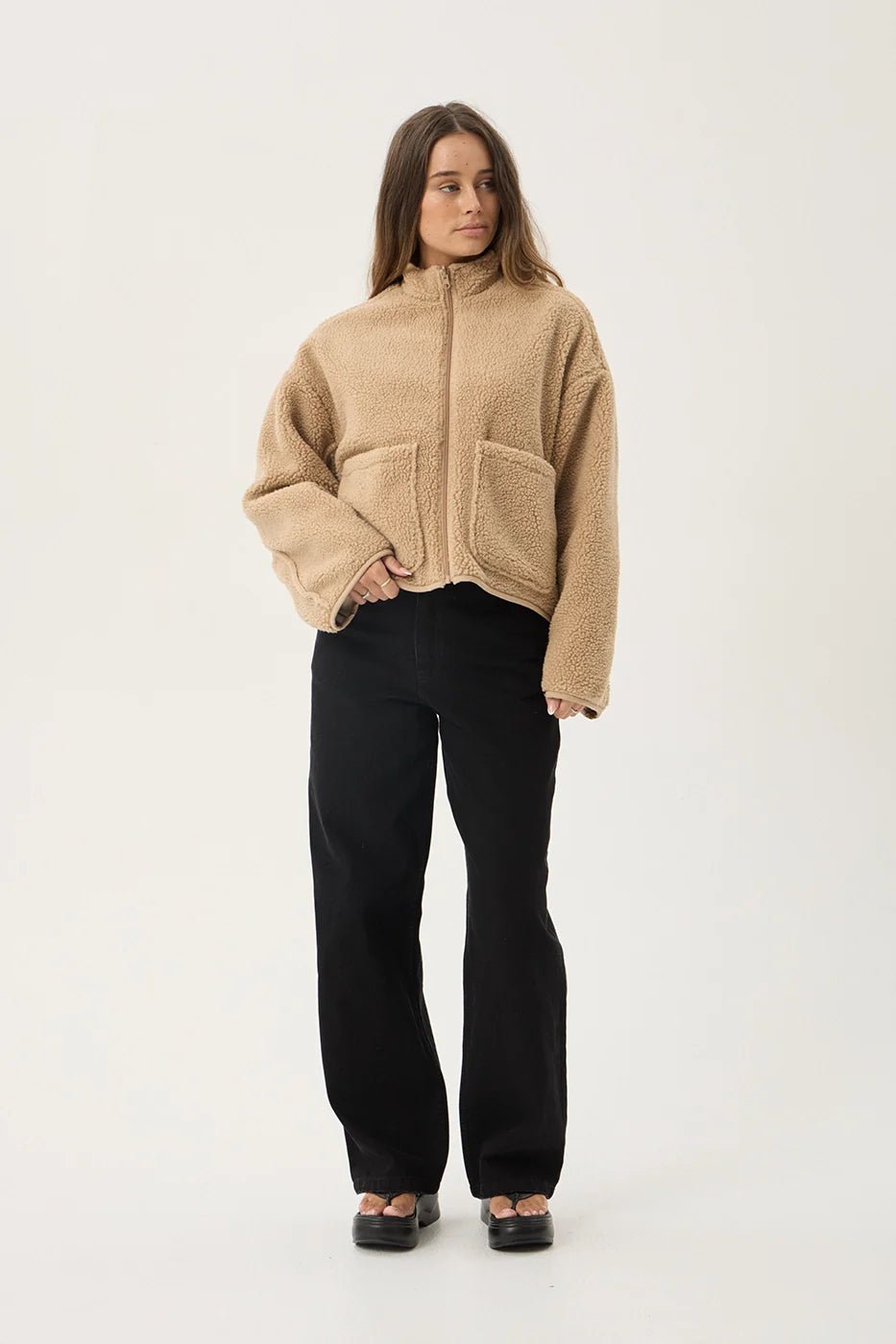 Berlin Check - Reversible Recycled Polar Fleece Jacket - AfendsW262581-ALMOND-XS