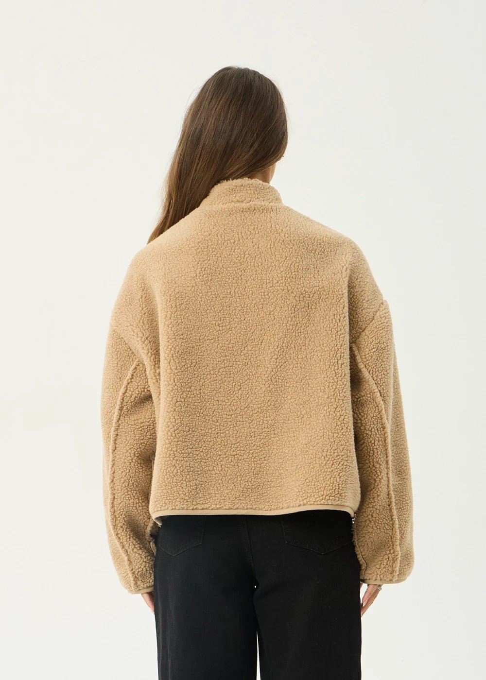 Berlin Check - Reversible Recycled Polar Fleece Jacket - AfendsW262581-ALMOND-XS