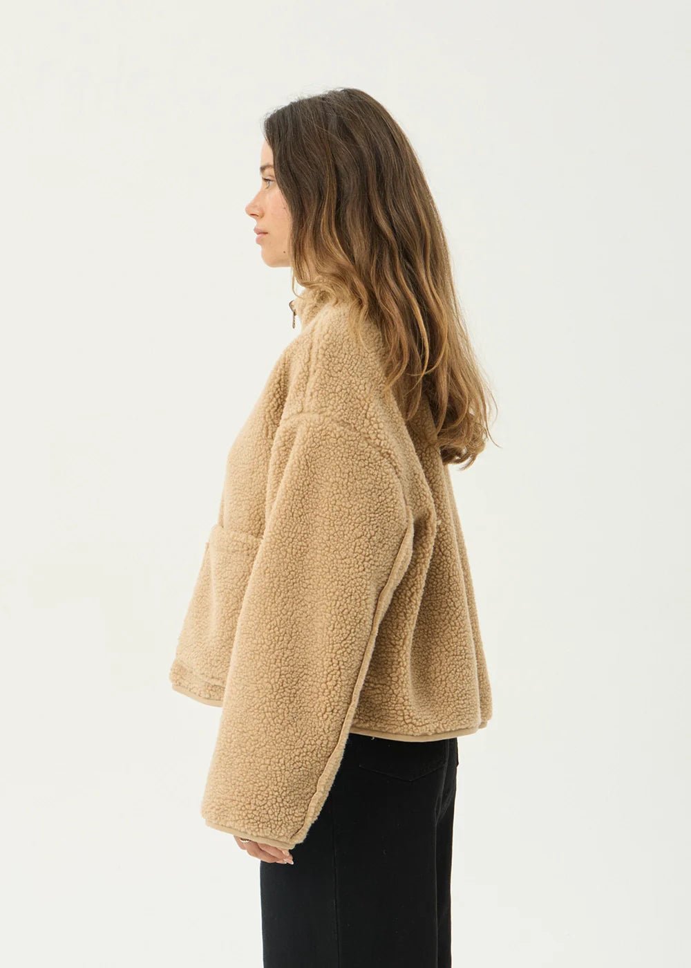 Berlin Check - Reversible Recycled Polar Fleece Jacket - AfendsW262581-ALMOND-XS
