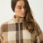 Berlin Check - Reversible Recycled Polar Fleece Jacket - AfendsW262581-ALMOND-XS