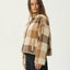 Berlin Check - Reversible Recycled Polar Fleece Jacket - AfendsW262581-ALMOND-XS
