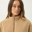 Berlin Check - Reversible Recycled Polar Fleece Jacket - AfendsW262581-ALMOND-XS
