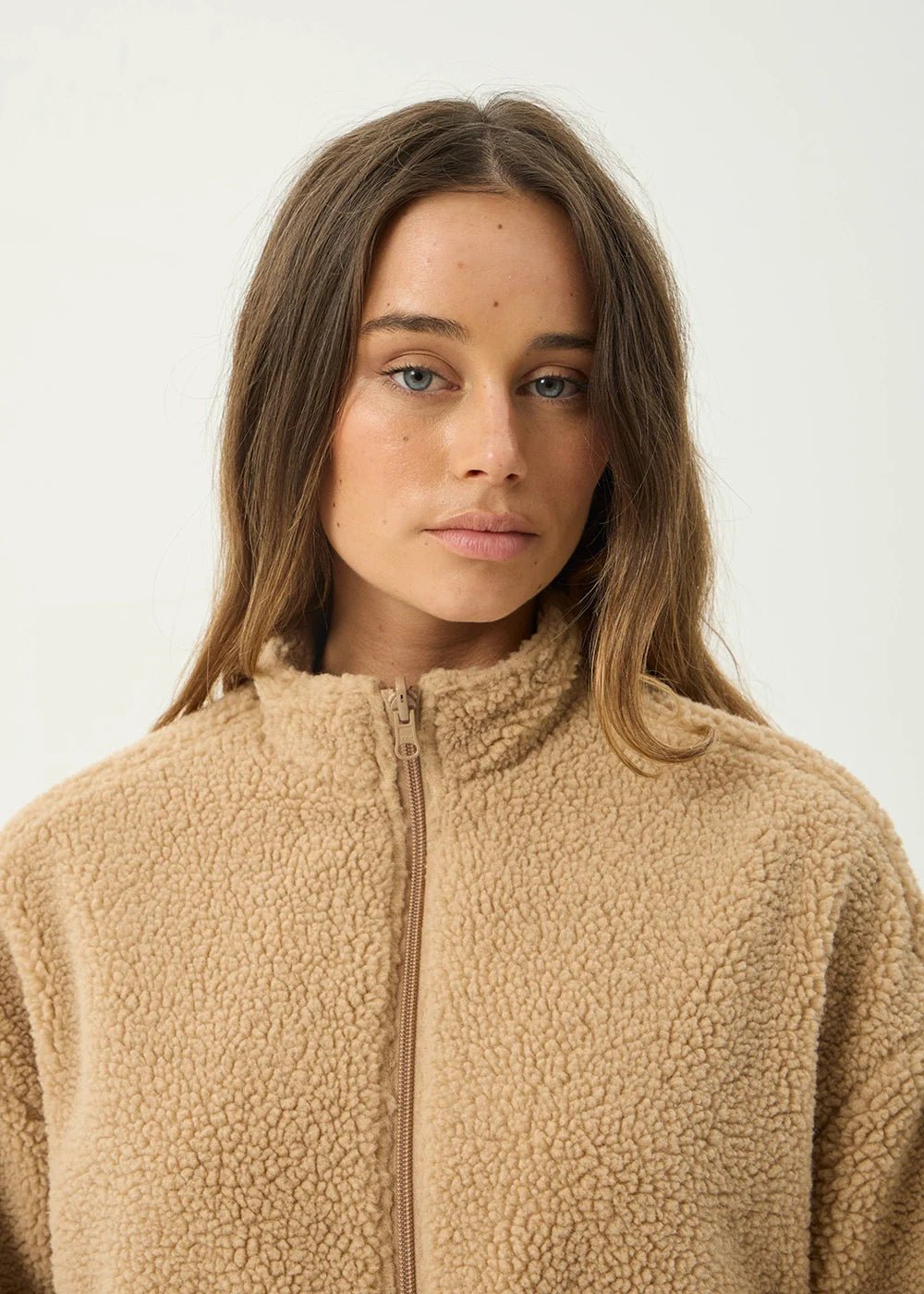 Berlin Check - Reversible Recycled Polar Fleece Jacket - AfendsW262581-ALMOND-XS