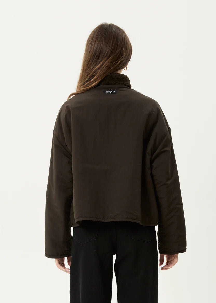 Berlin - Reversible Polar Fleece Jacket - Coffee - AfendsW242580-COF-COFFEE-M