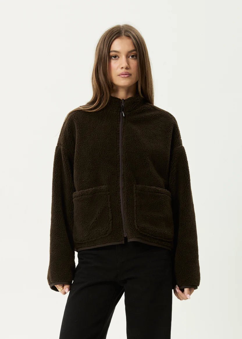 Berlin - Reversible Polar Fleece Jacket - Coffee - AfendsW242580-COF-COFFEE-M
