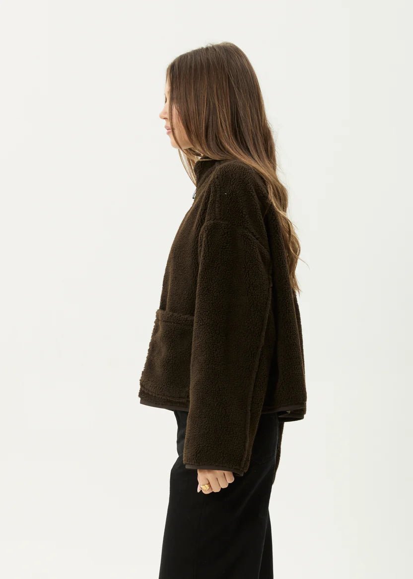 Berlin - Reversible Polar Fleece Jacket - Coffee - AfendsW242580-COF-COFFEE-M