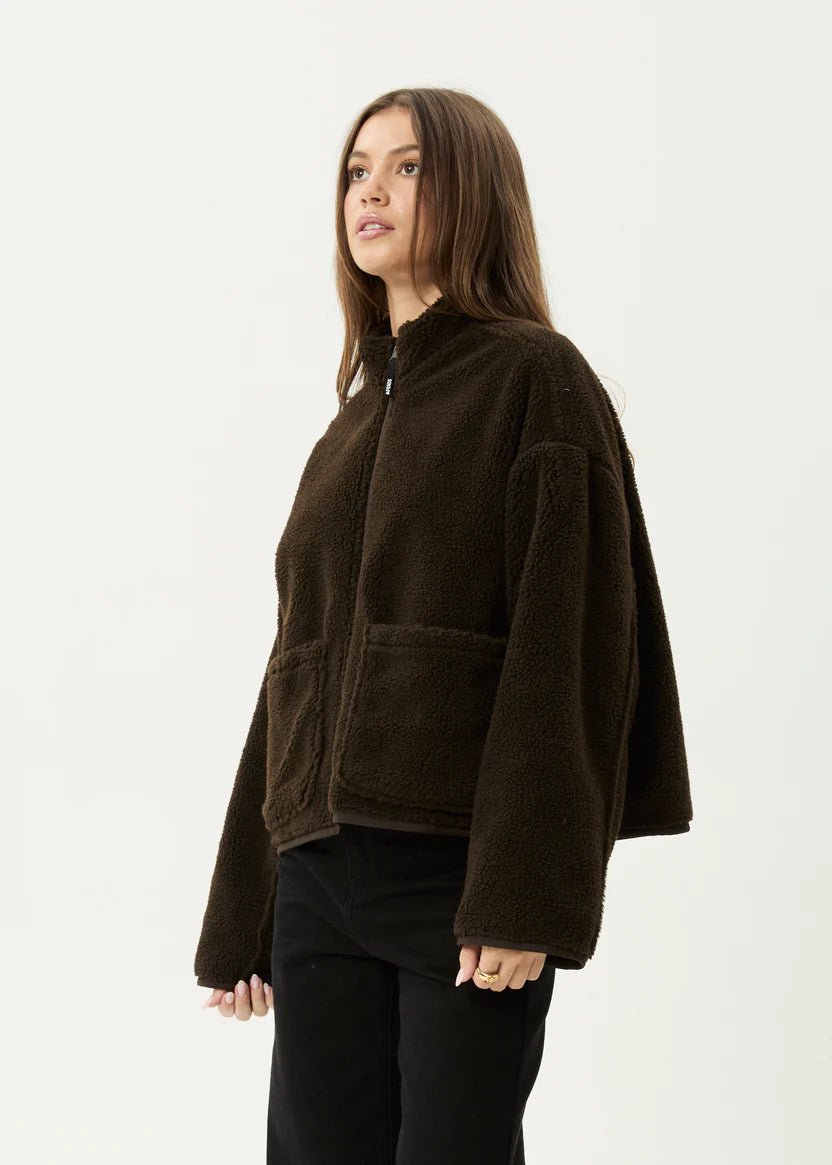 Berlin - Reversible Polar Fleece Jacket - Coffee - AfendsW242580-COF-COFFEE-M