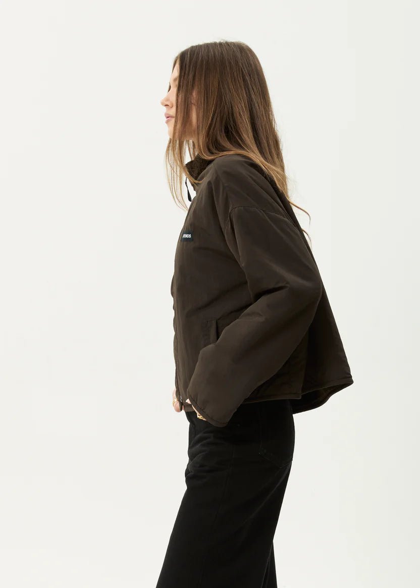 Berlin - Reversible Polar Fleece Jacket - Coffee - AfendsW242580-COF-COFFEE-M