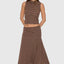 Best Of Luck Sienna Midi Skirt -ThrillsWTH26-308COC-Cocoa-6