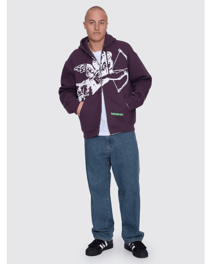 Big Cherub Zip Hood - WorshipPA26-210I-Blackberry-M