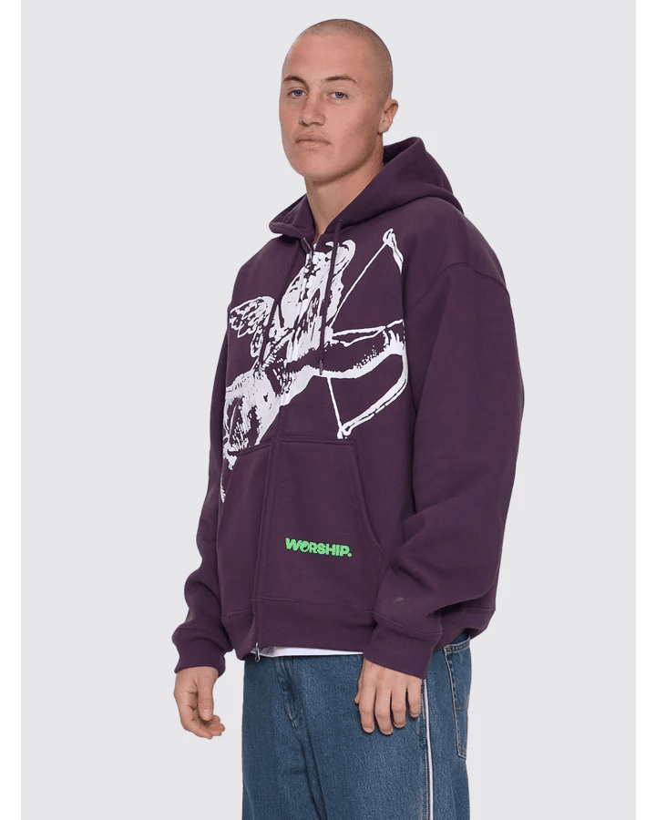 Big Cherub Zip Hood - WorshipPA26-210I-Blackberry-M
