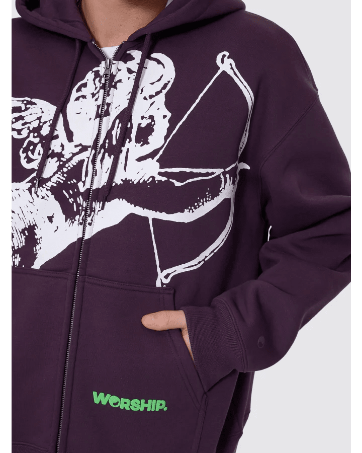 Big Cherub Zip Hood - WorshipPA26-210I-Blackberry-M