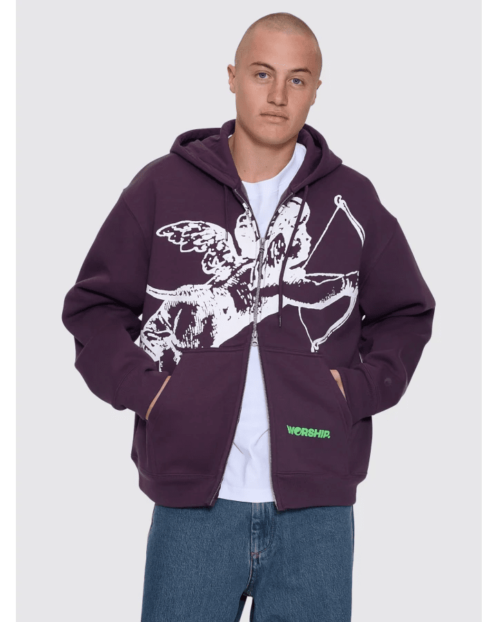 Big Cherub Zip Hood - WorshipPA26-210I-Blackberry-M