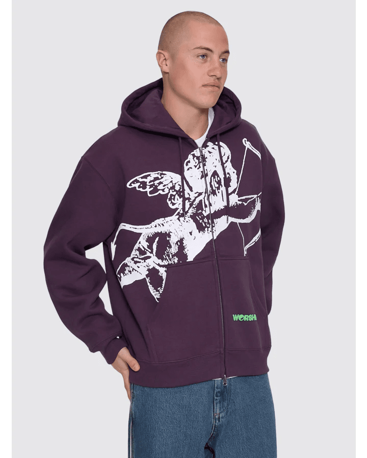 Big Cherub Zip Hood - WorshipPA26-210I-Blackberry-M