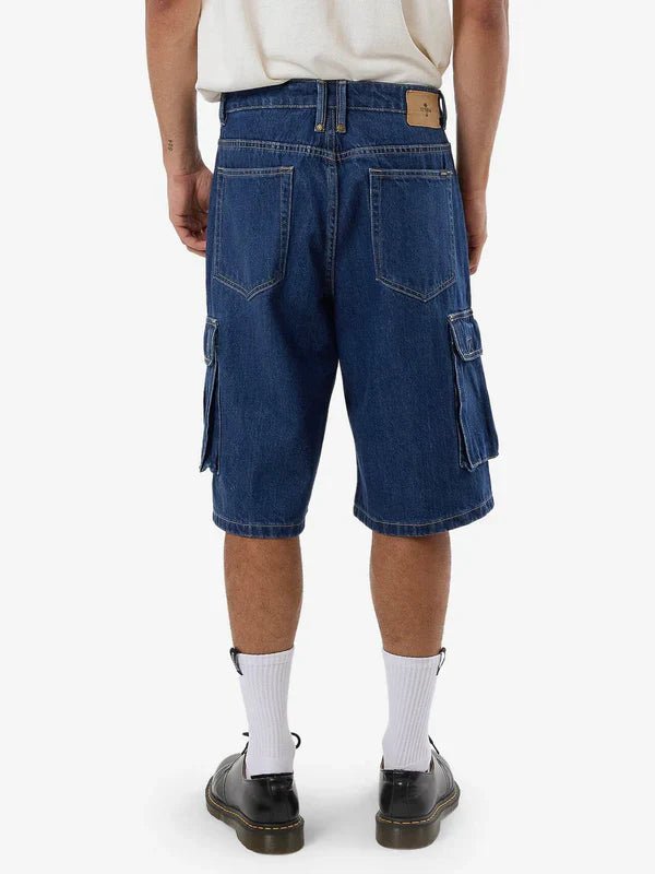 Big Slacker Denim Cargo Short - Thrillstdp - 327eub - Union Blue - 30