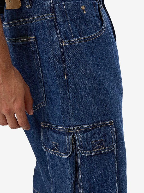 Big Slacker Denim Cargo Short - Thrillstdp - 327eub - Union Blue - 30